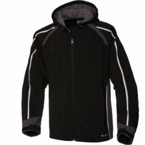 Black/ Graphite Fury Sport Soft shell Hooded Jacket